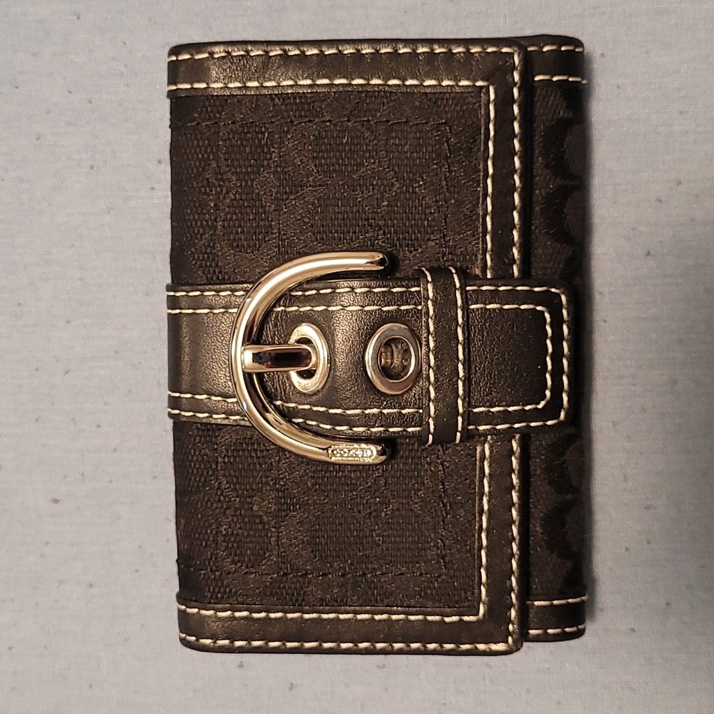 Coach signature collection wallet in black